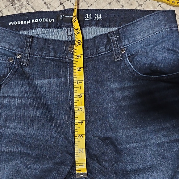 INC International Concepts Men's Bootcut Jeans - Dark Blue - Picture 8 of 9